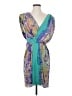 Tibi 100% Silk Paisley Teal Cocktail Dress Size S (estimated) - photo 1