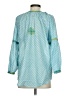Rungolee 100% Cotton Polka Dots Blue 3/4 Sleeve Blouse Size S - photo 2
