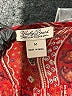 Lucky Brand 100% Polyester Floral Red 3/4 Sleeve Blouse Size M - photo 7