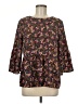 Time and Tru 100% Polyester Black 3/4 Sleeve Blouse Size M - photo 1