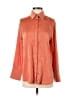 ACOA collection 100% Polyester Polka Dots Orange Long Sleeve Blouse Size S - photo 1
