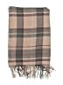 Unbranded 100% Acrylic Plaid Brown Tan Scarf One size - photo 2