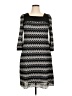 Rabbit Rabbit Rabbit Designs Chevron-herringbone Gray Casual Dress Size 16 - photo 1