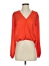 Leith 100% Polyester Orange Long Sleeve Blouse Size S - photo 1