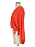 Leith 100% Polyester Orange Long Sleeve Blouse Size S - photo 5