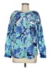 Talbots 100% Cotton Blue Long Sleeve Blouse Size M - photo 1