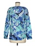 Talbots 100% Cotton Blue Long Sleeve Blouse Size M - photo 2