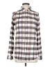 Isabella Sinclair 100% Cotton Checkered-gingham Gray Long Sleeve Button-Down Shirt Size S - photo 1