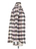 Isabella Sinclair 100% Cotton Checkered-gingham Gray Long Sleeve Button-Down Shirt Size S - photo 4
