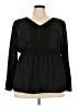 Torrid 100% Polyester Black Long Sleeve Blouse Size 3X Plus (3) - photo 1