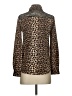 Zara Basic Animal Print Brown Long Sleeve Blouse Size XS - photo 2