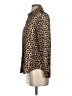 Zara Basic Animal Print Brown Long Sleeve Blouse Size XS - photo 5
