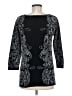 Ruby Rd. Print Black 3/4 Sleeve Top Size M - photo 2