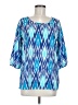 Unbranded 100% Polyester Blue 3/4 Sleeve Blouse Size M - photo 1