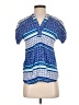 Escapada Blue Short Sleeve Blouse Size XS - photo 1