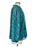 Fred David Teal 3/4 Sleeve Blouse Size L - photo 4
