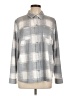 32 Degrees Plaid Gray Long Sleeve Blouse Size L - photo 1