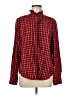 Ann Taylor Checkered-gingham Red Long Sleeve Blouse Size M - photo 1