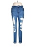 Shein Curve Hearts Blue Jeans Size 0X - photo 1