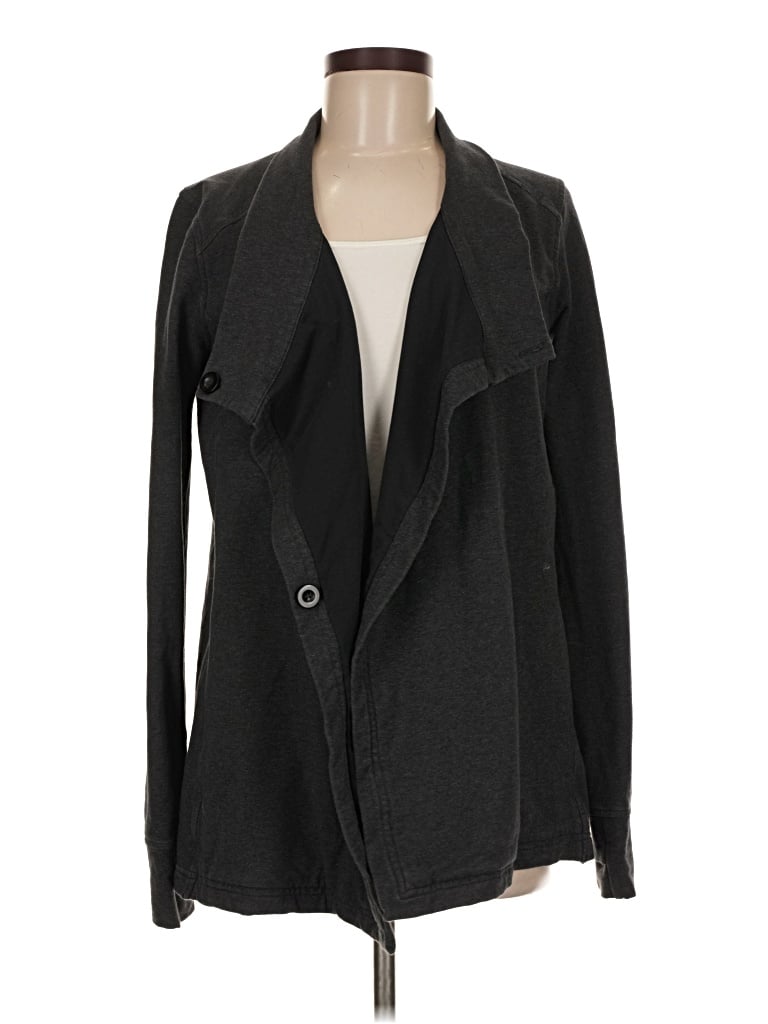 Pre-owned Lululemon Athletica Cardigan Sweater In Black