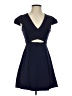 Halston Solid Blue Cocktail Dress Size 0 - photo 1