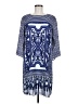 Muse 100% Polyester Graphic Blue Casual Dress Size 12 - photo 1