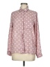 Timing 100% Polyester Polka Dots Pink Long Sleeve Blouse Size M - photo 1