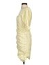 Influence 100% Polyester Checkered-gingham Yellow Casual Dress Size 4 - photo 5