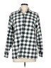 Riders by Lee 100% Polyester Checkered-gingham Gray Long Sleeve Blouse Size L - photo 1