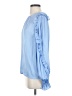 Ann Taylor LOFT 100% Polyester Blue Sleeveless Blouse Size M - photo 5