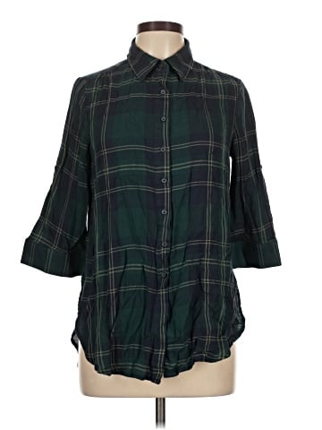 Sag Harbor 3/4 Sleeve Button-Down Shirt (view 1)