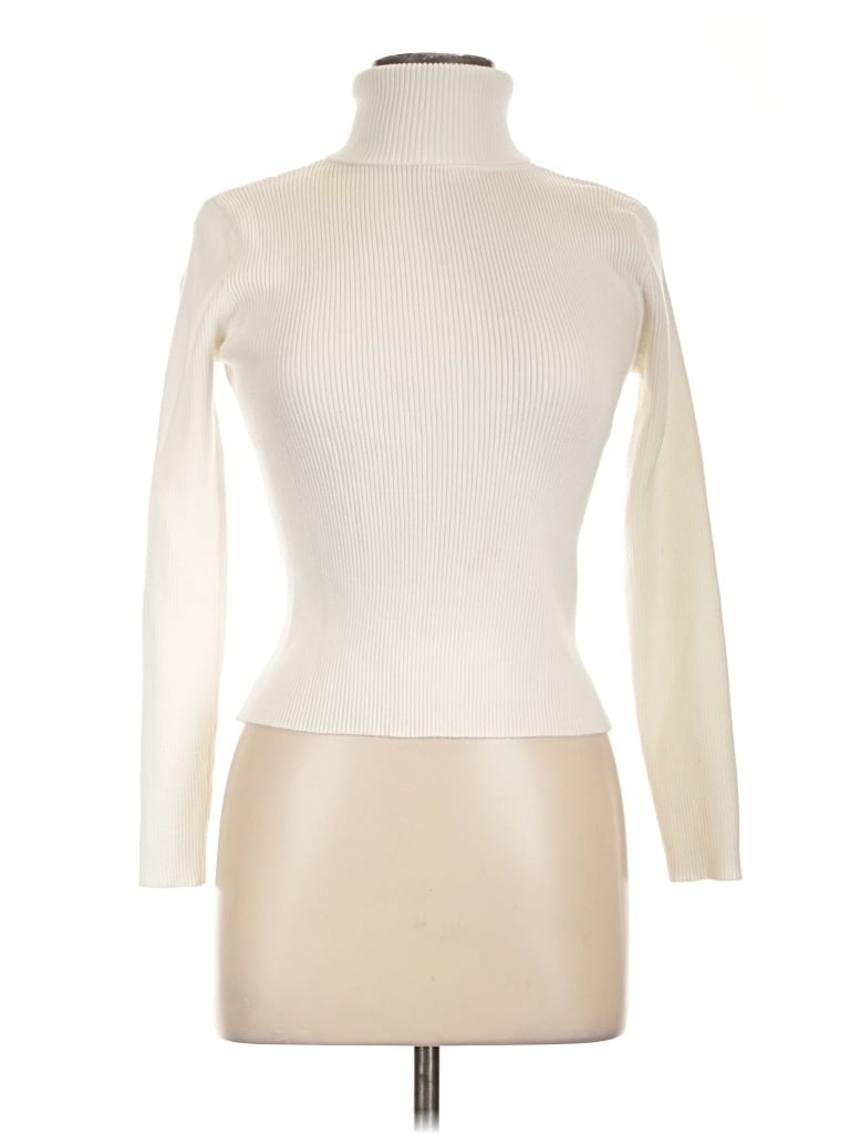 Pre-owned Cielo Turtleneck Sweater In Ivory
