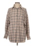 ASOS Design Houndstooth Tan Long Sleeve Blouse Size 4 - photo 1