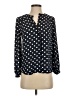 J.Crew 100% Polyester Polka Dots Black Long Sleeve Blouse Size XXS - photo 1