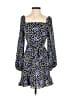 BCBGeneration Hearts Blue Cocktail Dress Size 6 - photo 1