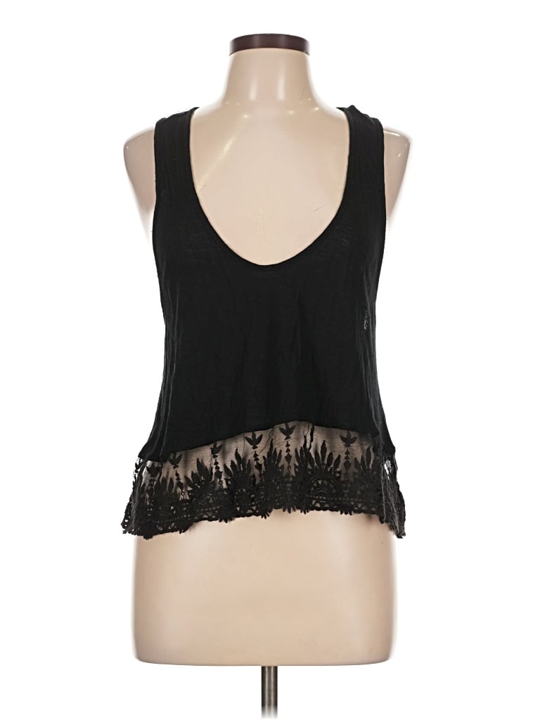 Pre-owned Emma & Sam Tank Top Black Halter Neckline Tops