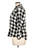 Cato 100% Cotton Checkered-gingham Black Long Sleeve Button-Down Shirt Size XL - photo 5