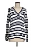 Gap 100% Cotton Stripes White Pullover Sweater Size M - photo 1