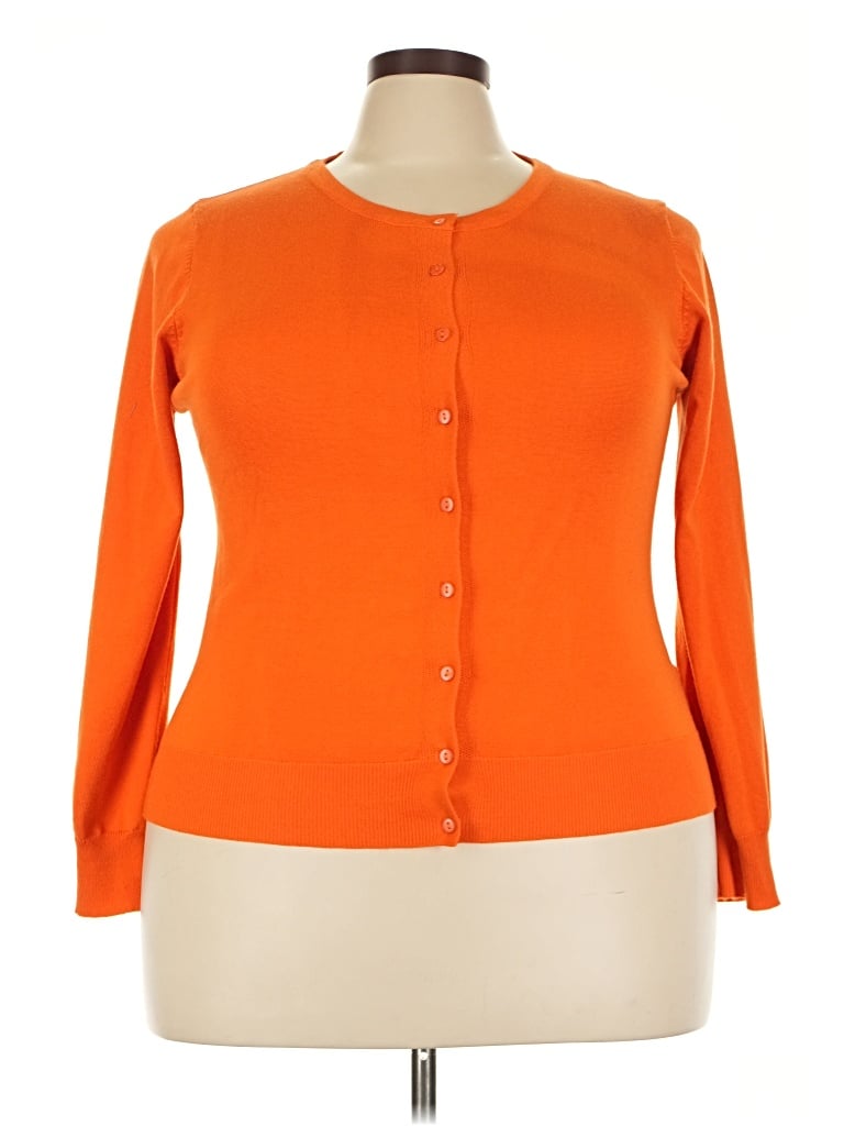 Pre-owned Grace Karin Cardigan Sweater In Orange