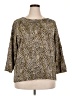 Evie Animal Print Gold Pullover Sweater Size 3X - photo 1