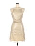Rouge 100% Polyester Metallic Gold Tan Cocktail Dress Size 10 - photo 1