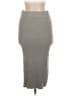ee:some Solid Gray Casual Skirt Size M - photo 2