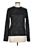 St. John Metallic Black Long Sleeve Top Size L - photo 1