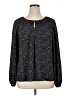 Vince Camuto 100% Polyester Animal Print Polka Dots Black Long Sleeve Blouse Size XL - photo 1