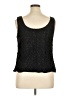 Sandra Darren 100% Polyester Black Sleeveless Blouse Size 1X - photo 2