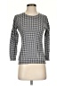 Banana Republic 100% Cotton Houndstooth Silver Pullover Sweater Size XS - photo 1