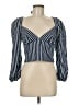 Gianni Bini Black Blue 3/4 Sleeve Blouse Size M (estimated) - photo 1