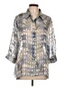 BonWorth 100% Polyester Metallic Silver 3/4 Sleeve Blouse Size L (petite) - photo 1
