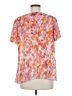 Susan Graver 100% Polyester Orange Short Sleeve Blouse Size M - photo 2