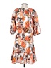 uncle frank 100% Polyester Print Orange Casual Dress Size XS - photo 2